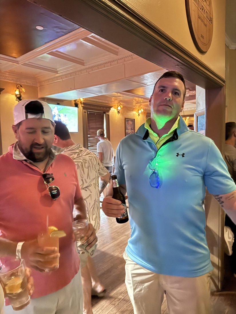 Friends celebrating at the party