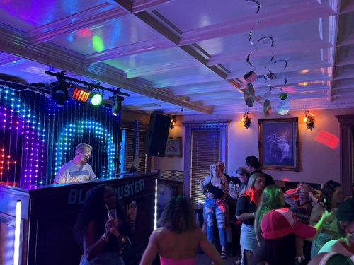 Guests dancing at Please Leave By 8